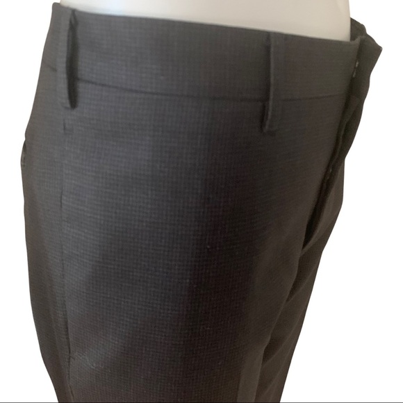 PRADA Men’s Virgin Wool Black Houndstooth Trousers Dress Pants Luxury Designer - Picture 6 of 15